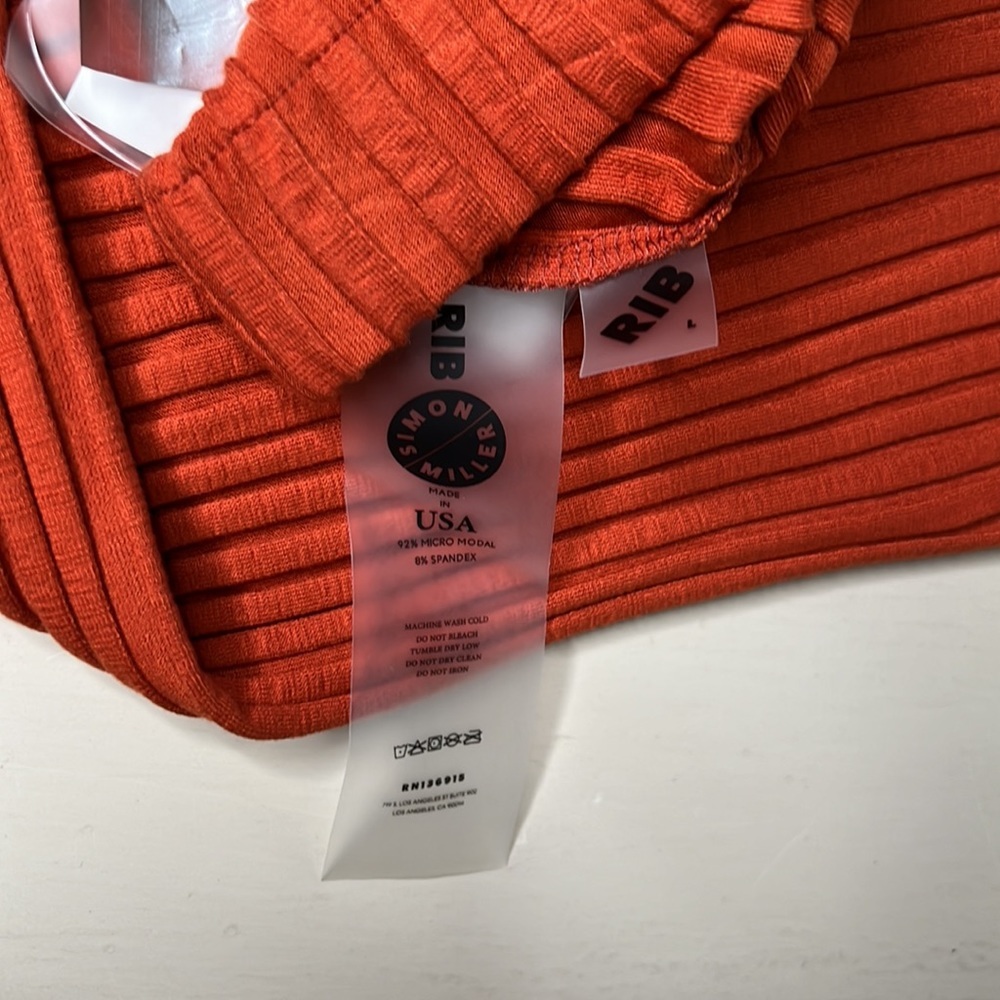 NWT - Simon Miller Orange Rib Pant - Size L - Picture 8 of 8